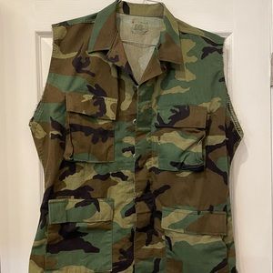 BDU top vest woodland camo Medium Regular